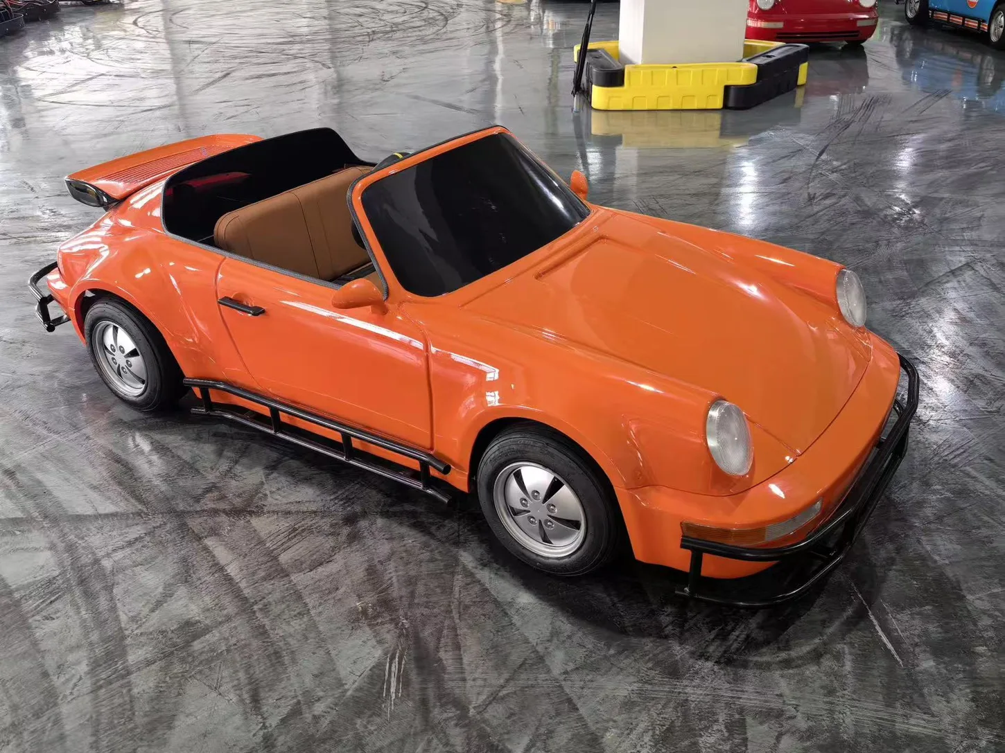 Orange electric drift kart